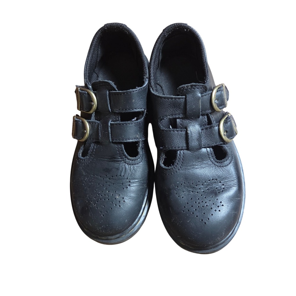 Dr. Martens 8065 J Leather Mary Jane Shoes Kids 2 Double Strap Indie Sleaze